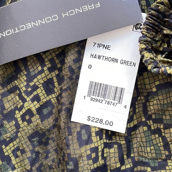 NWT French Connection Aurey Smocked Maxi Dress snake print - Picture 5 of 7